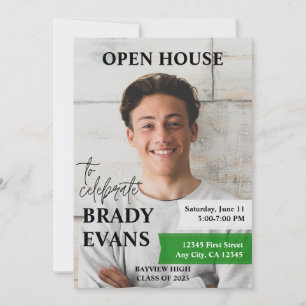 Invitación a la fiesta de graduación con foto   Ve