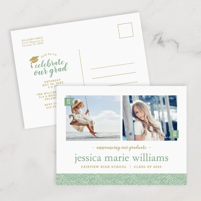 Invitación a la fiesta de graduación con fotos de  (Subido por el creador)
