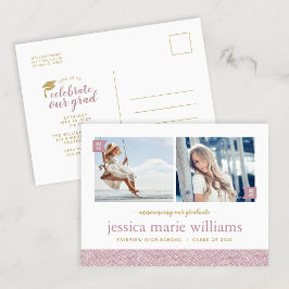 Invitación a la fiesta de graduación con fotos de