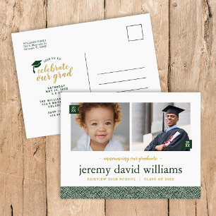 Invitación a la fiesta de graduación con fotos de 