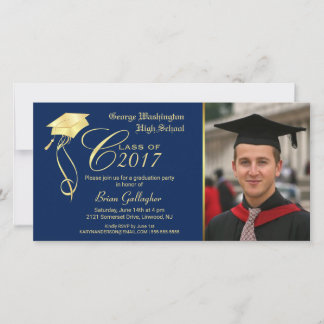 Invitación a la fiesta de graduación con tapón de