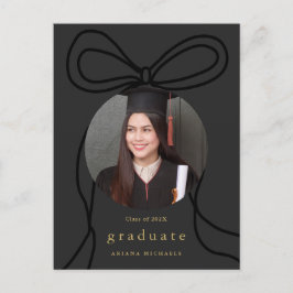 Invitación a la fiesta de graduación con una foto