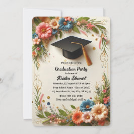 Invitación a la Fiesta de Graduación Corona de Flo