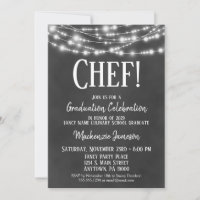 Invitación a la fiesta de graduación culinaria de
