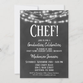 Invitación a la fiesta de graduación culinaria de