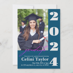 Invitación a la fiesta de graduación de 2026 con f