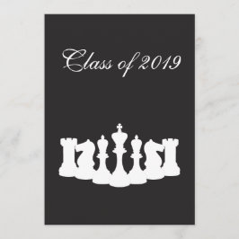 Invitación a la fiesta de graduación de ajedrez en