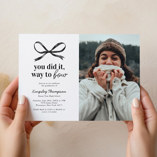 Invitación a la fiesta de graduación de Black Bow (Subido por el creador)