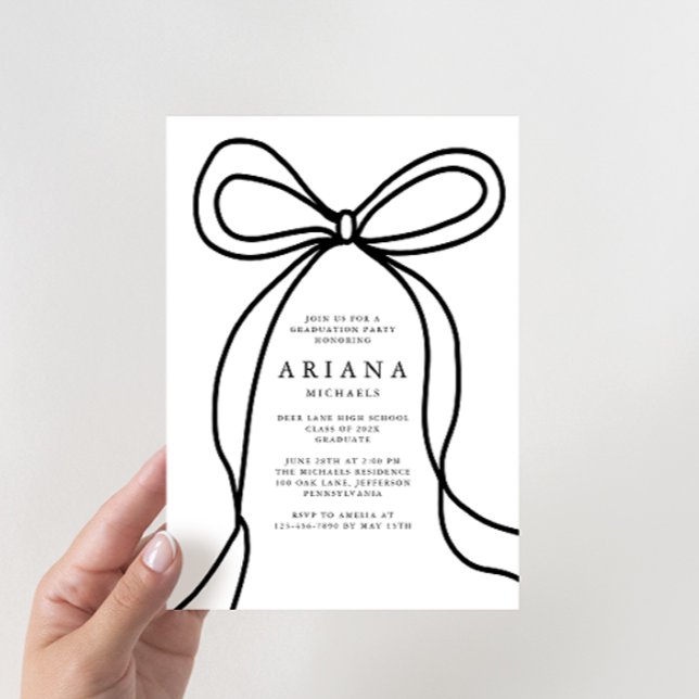 Invitación a la fiesta de graduación de Black Bow (Subido por el creador)