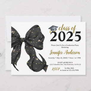 Invitación a la fiesta de graduación de Black/Gold