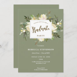 Invitación a la fiesta de graduación de Boho flora