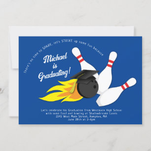 Invitación a la fiesta de graduación de bolos