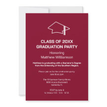 Invitación a la fiesta de graduación de Borgoña