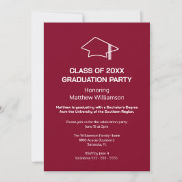 Invitación a la fiesta de graduación de Borgoña