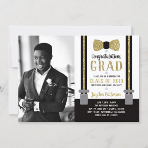 Invitación a la fiesta de graduación de Bow Tie, n