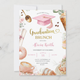 Invitación a la fiesta de graduación de café