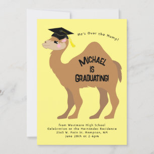 Invitación a la fiesta de graduación de camello