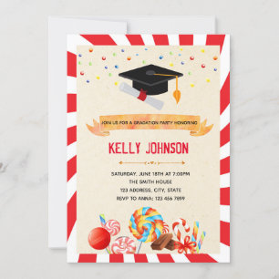 Invitación a la fiesta de graduación de Candy
