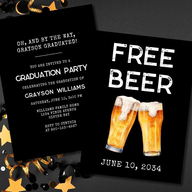 Invitación a la fiesta de graduación de Cerveza Gr (Subido por el creador)