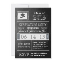 Invitación a la fiesta de graduación de Chalkboard