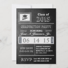 Invitación a la fiesta de graduación de Chalkboard