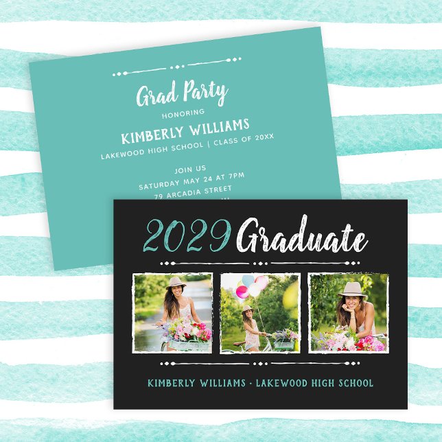Invitación a la fiesta de graduación de Collage de (Subido por el creador)