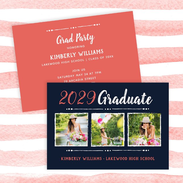 Invitación a la fiesta de graduación de Collage de (Subido por el creador)