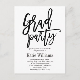 Invitación a la fiesta de graduación de color edit