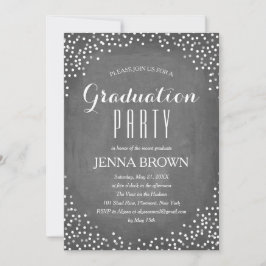 Invitación a la fiesta de graduación de Confetti C