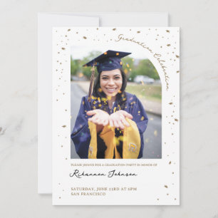 Invitación a la fiesta de graduación de Confetti G
