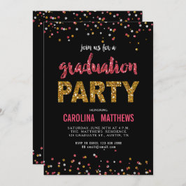 Invitación a la fiesta de graduación de Confetti R