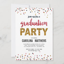 Invitación a la fiesta de graduación de Confetti R