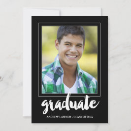 Invitación a la fiesta de graduación de cuadros de