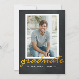 Invitación a la fiesta de graduación de cuadros de