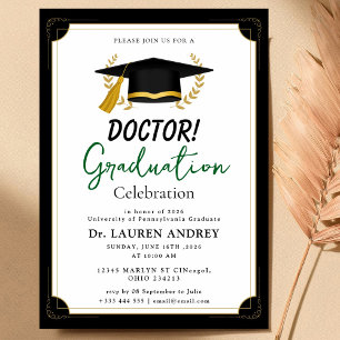 Invitación a la Fiesta de Graduación de Doctor