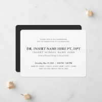 Invitación a la fiesta de graduación de DPT para t