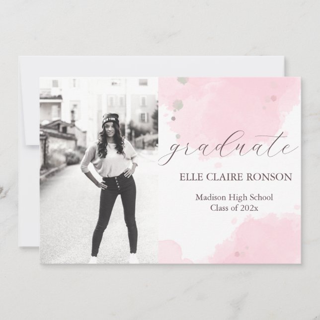 invitación a la fiesta de graduación de elegancia  (Anverso)