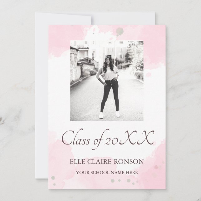 invitación a la fiesta de graduación de elegancia  (Anverso)