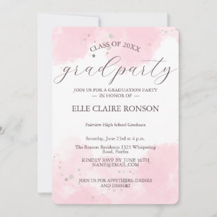 invitación a la fiesta de graduación de elegancia 