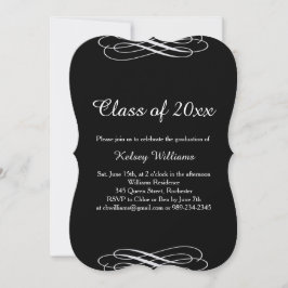Invitación a la fiesta de graduación de elegancia 
