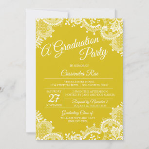Invitación a la fiesta de graduación de encaje ama