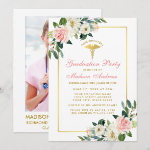 Invitación a la fiesta de graduación de enfermeras