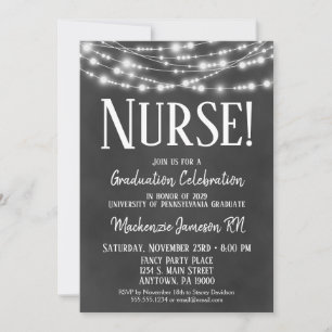 Invitación a la fiesta de graduación de enfermeras