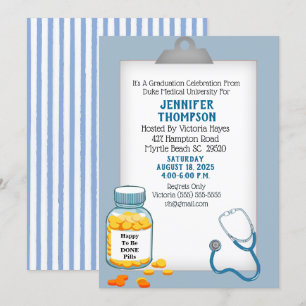 Invitación a la fiesta de graduación de enfermeras