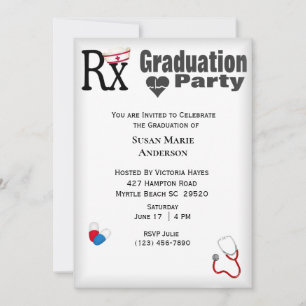 Invitación a la fiesta de graduación de enfermeras