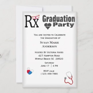 Invitación a la fiesta de graduación de enfermeras