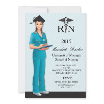 Invitación a la fiesta de graduación de enfermeras