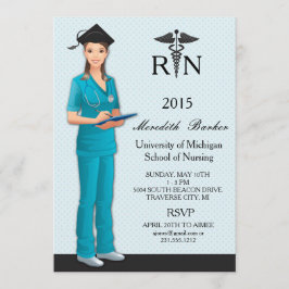 Invitación a la fiesta de graduación de enfermeras