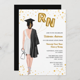 Invitación a la fiesta de graduación de enfermeras