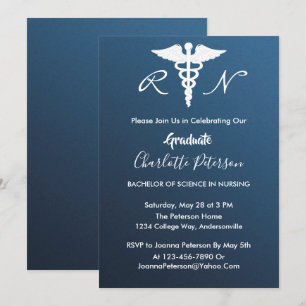 Invitación a la fiesta de graduación de enfermeras